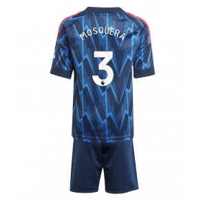 Arsenal Cristhian Mosquera #3 Replika Babytøj Udebanesæt Børn 2025-26 Kortærmet (+ Korte bukser)